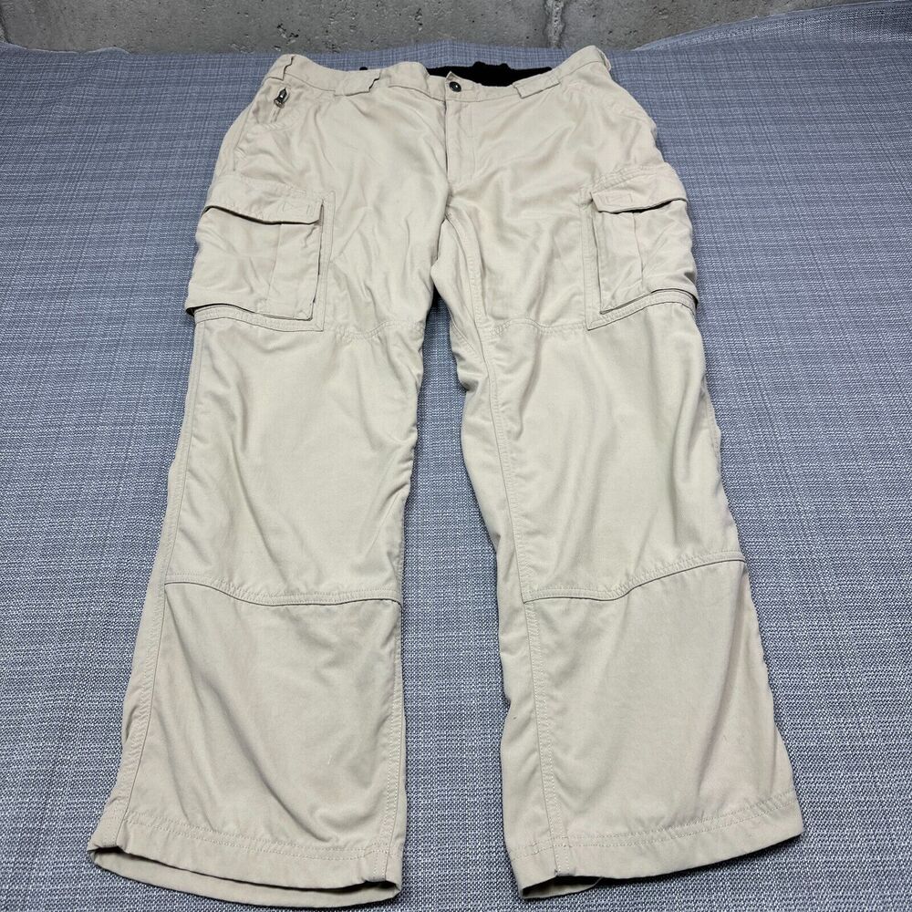 Duluth Trading Pants Mens XL x30 Tan Dry on the Fly Cargo 100% Nylon Hiking Work